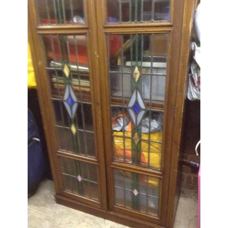 Cupboard with stained/leaded glass