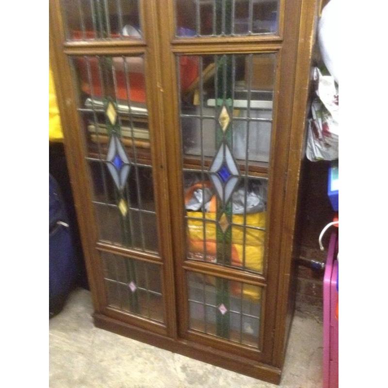 Cupboard with stained/leaded glass