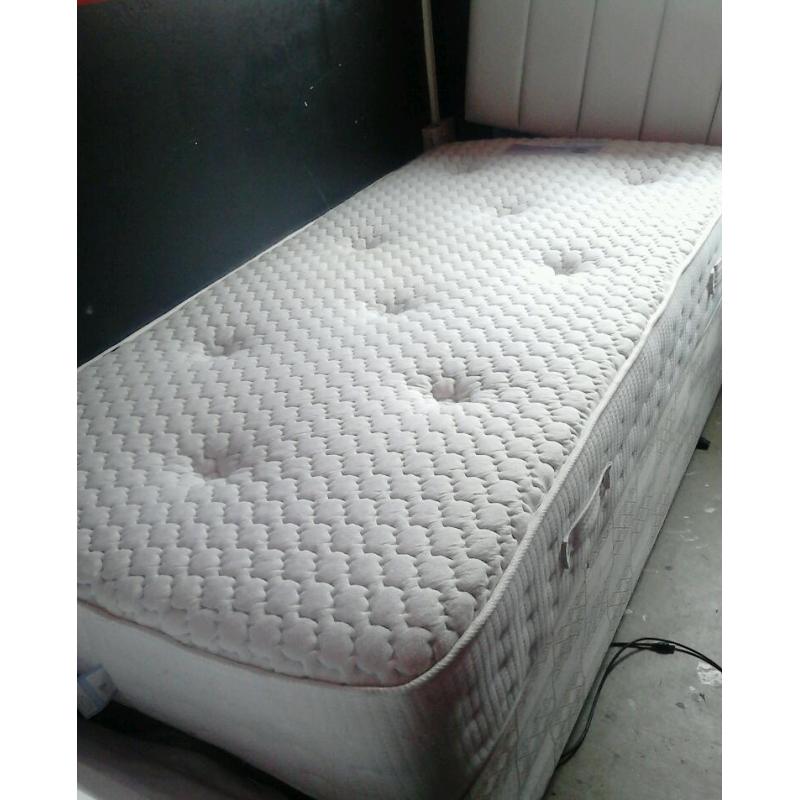 Single divan bed with xtrea thick mattress