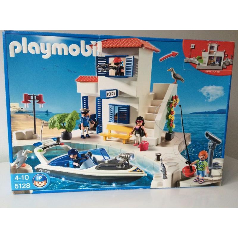 Playmobil - 5128 Harbour Police Station with Speedboat