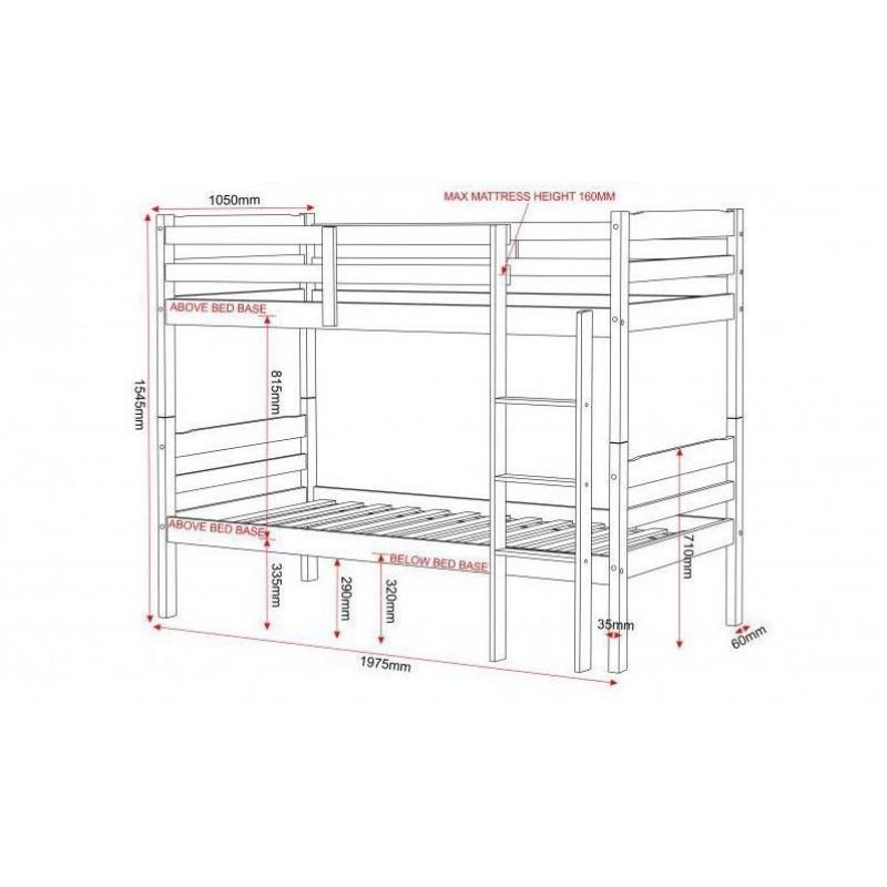 BRAND NEW-SOLID WOODEN WHITE BUNK BED WITH CHOICE OF MATTRESSES||SALE NOW ON||EXPRESS DELIVERY||