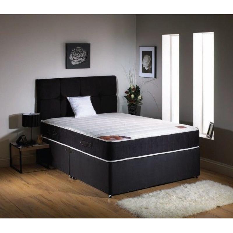 BRAND NEW - DOUBLE DIVAN BED WITH ULTRA MEMORY FOAM MATTRESS - EXPRESS DELIVERY