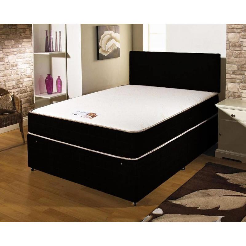 BRAND NEW-Double Divan Bed with Luxury Memory Foam Ortho Mattress-Single/Kingsize available