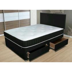 BRAND NEW-Double Divan Bed with Luxury Memory Foam Ortho Mattress-Single/Kingsize available