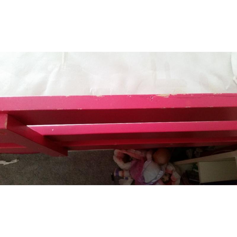 Pink mid sleeper/cabin bed