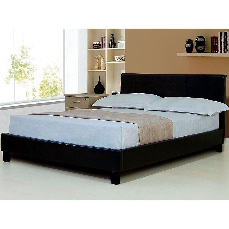 BRAND NEW -- Kingsize Leather Bed with 9inch Semi Orthopaedic Mattress- SINGLE BED - DOUBLE BED