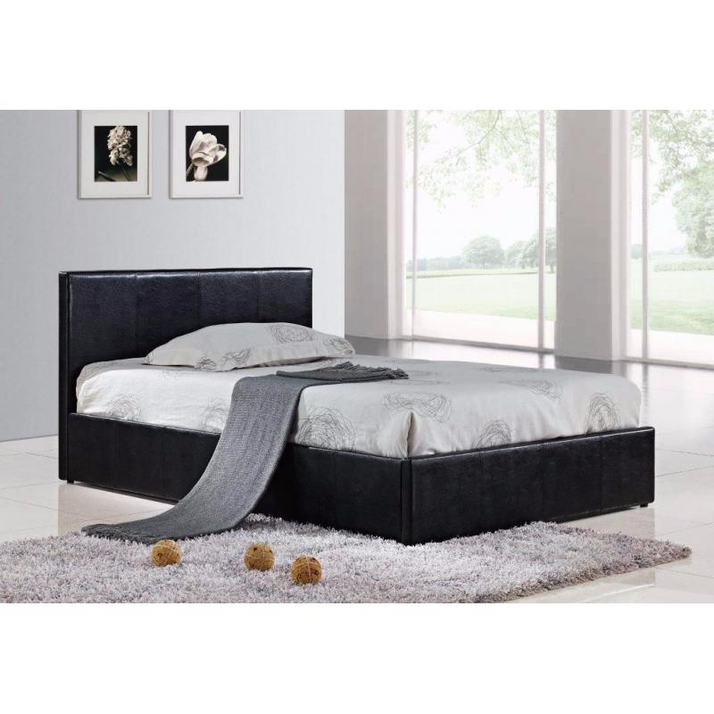 BRAND NEW -- Kingsize Leather Bed with 9inch Semi Orthopaedic Mattress- SINGLE BED - DOUBLE BED