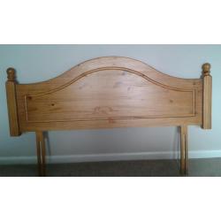 Wooden double bed headboard