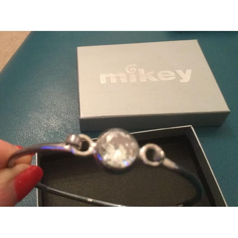 Mikey Silver Tone Bracelet - with diamanté