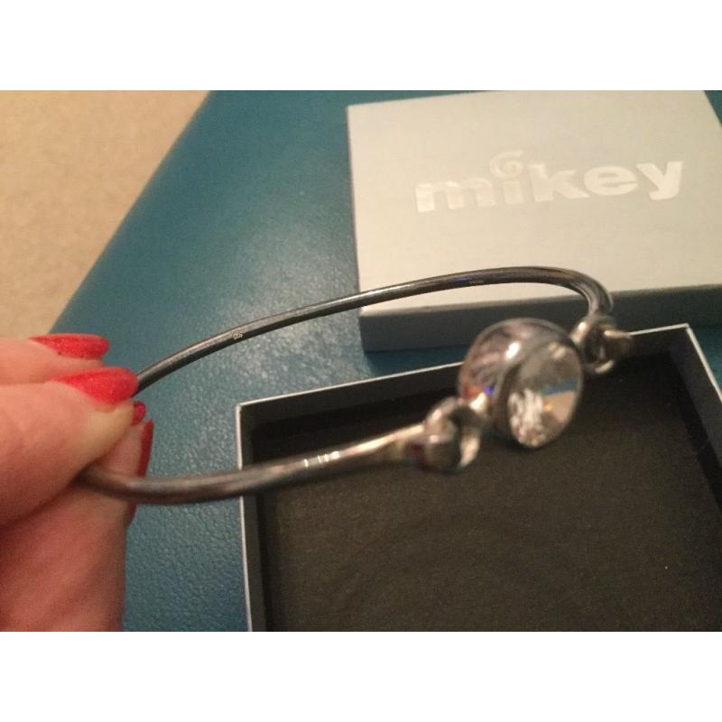 Mikey Silver Tone Bracelet - with diamanté