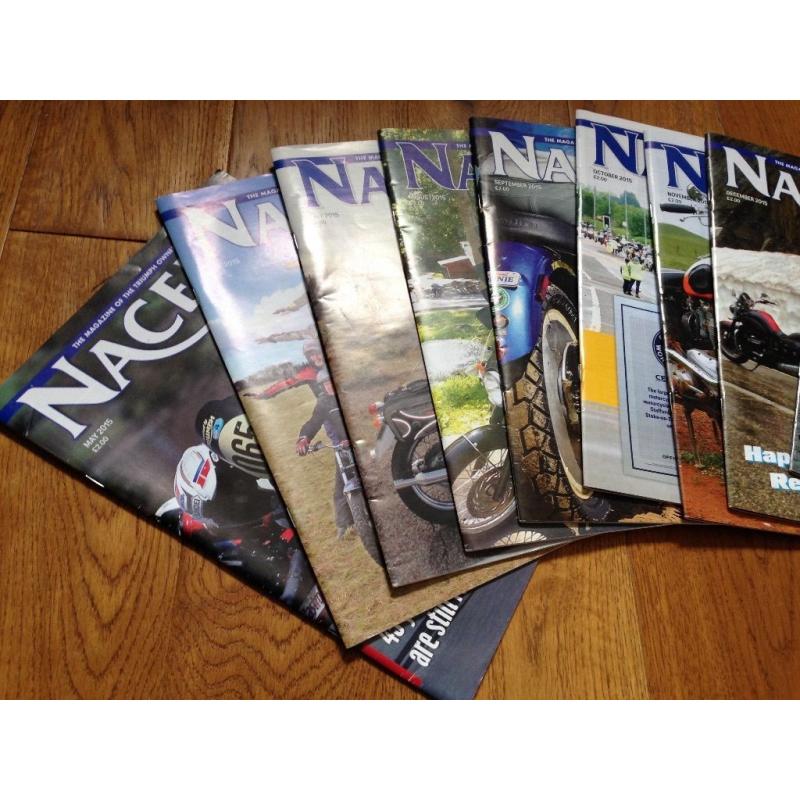 NACELLE - Triumph Owners Club Magazines - Job Lot - 13 issues - May 15 to May 16