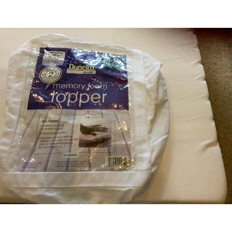 Dunelm memory foam mattress topper moulds to your body for excellent support