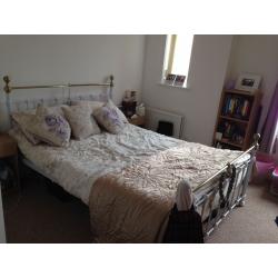 Lovely white double bed for sale