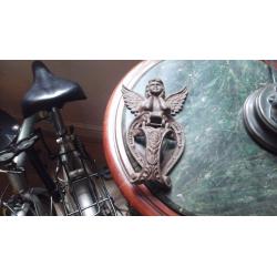 Cast iron cherub door knocker