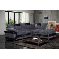 New Cheap Free Delivery Fabric Corner Sofas Jumbo Cord Foam Filled Couch