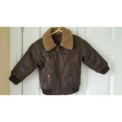 Boys Baby GAP leather coat 18 - 24 months