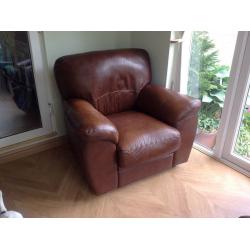 Leather chair.