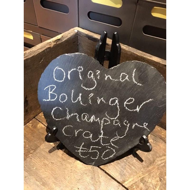 Original bollinger champagne wooden crate box fruit advertising shop prop rustic