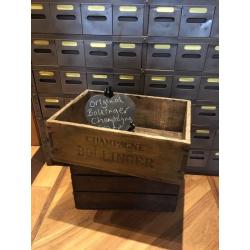 Original bollinger champagne wooden crate box fruit advertising shop prop rustic