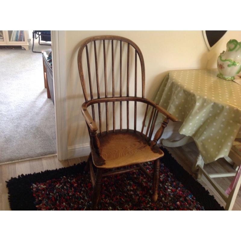 Antique Spindle Back chair. Armchair Georgian. Vintage chair. Farmhouse. Victorian.