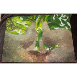 Handpainted oil painting of a tree. Original and one off