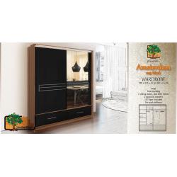Brand New Sliding Door Wardrobe AMSTERDAM BLACK 203cm / 80in, delivery available