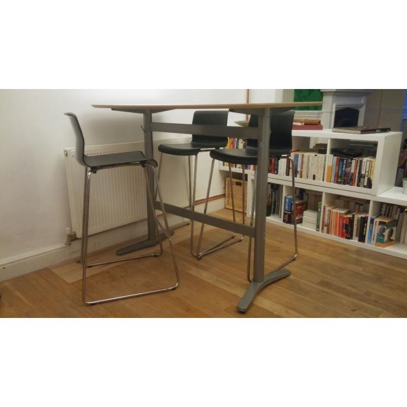 Ikea white bar stool table and/or 2 chairs