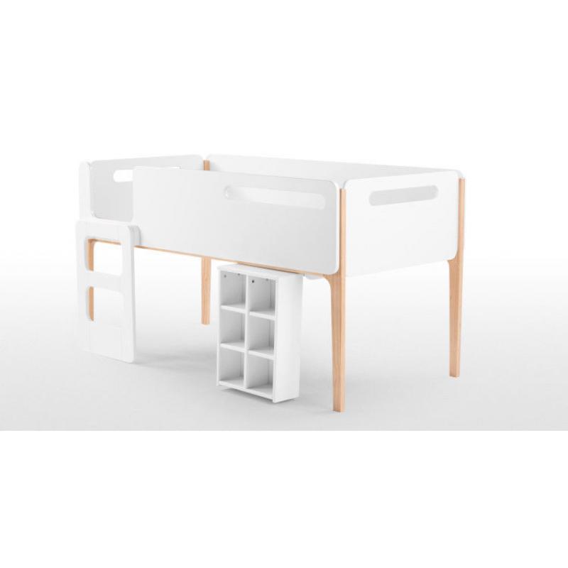 MADE LINUS KIDS HIGH BED IN WHITE WITH JOHN LEWIS MATTRESS