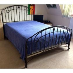 Double Bed w/Metal Frame and Serta/Perfect Sleeper Spring Mattress