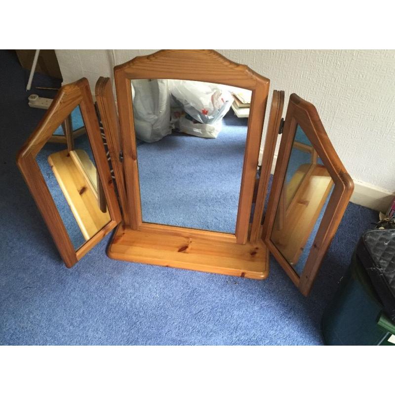 Pine Dressing Table Mirror