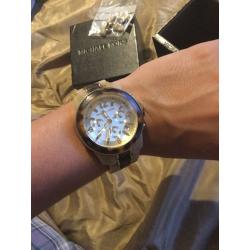 Michael Kors ivory tortoise gold watch, very good condition.
