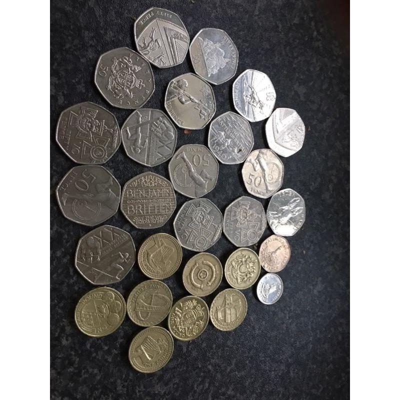 27 rare English coins