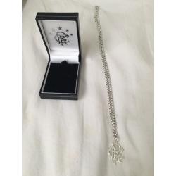 Rangers FC pendant with heavy curb chain