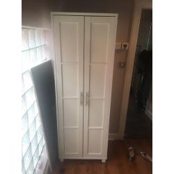 White high gloss double wardrobe