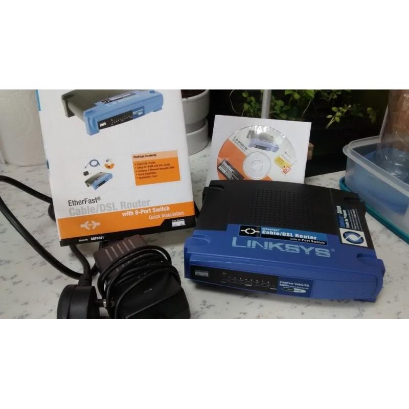 linksys etherfast cable / dsl router with 8 port switch