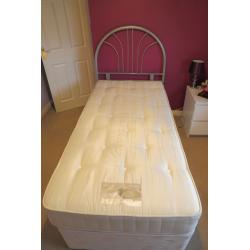 Single Divan with Drawers Headboard and Matress