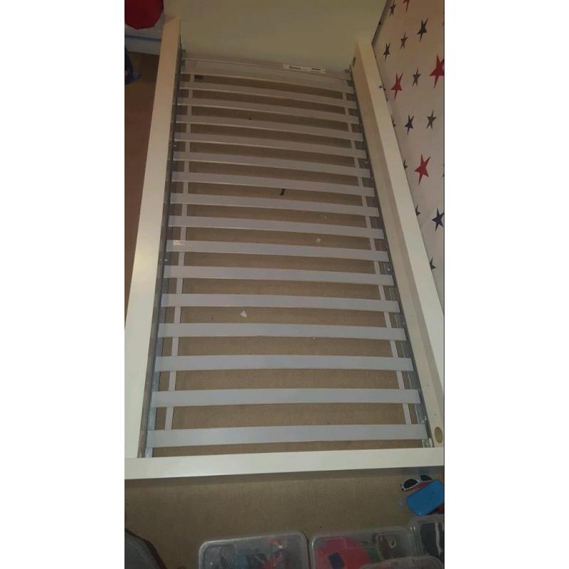 Ikea malm single white bed frame