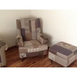 2 patchwork chairs