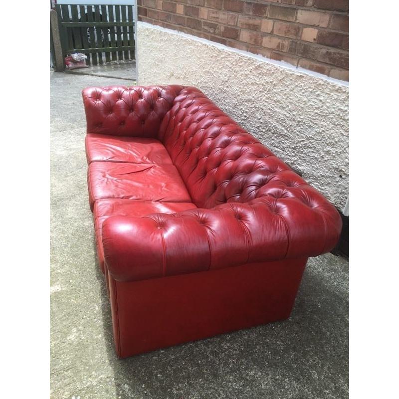 Red Chesterfield sofa delivery available