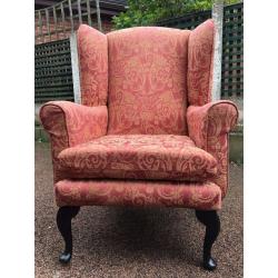 Wing Back Armchair - Queen Anne Armchair - Good Condition - Very Comfy - as it is or project ?