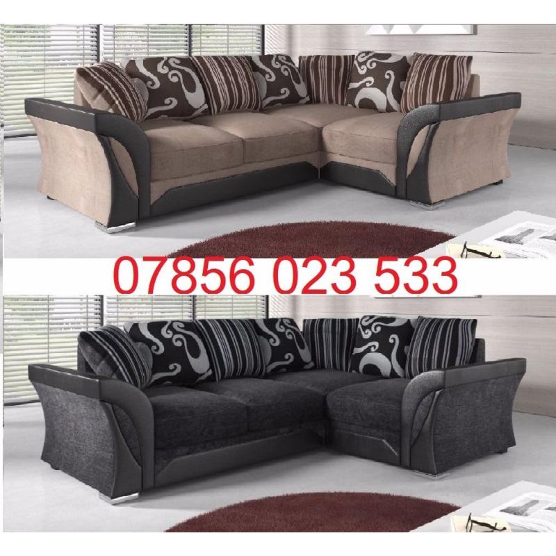 liberty corner sofa 2c1 brand new left or right black grey / brown beige also cuddle chair available