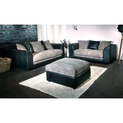 Byron corner sofas / 3+2 seater sofa set or corner sofa /grey/black or beige/brown