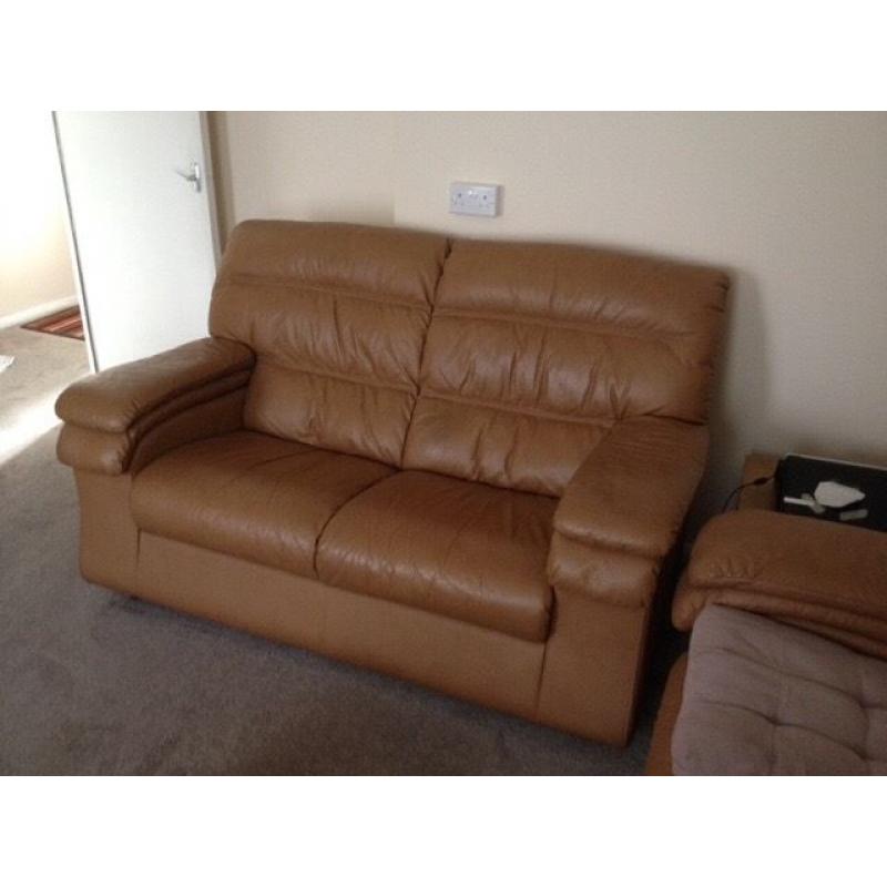 2 seat sofa and footstool