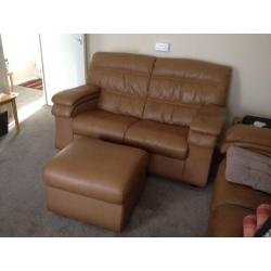 2 seat sofa and footstool