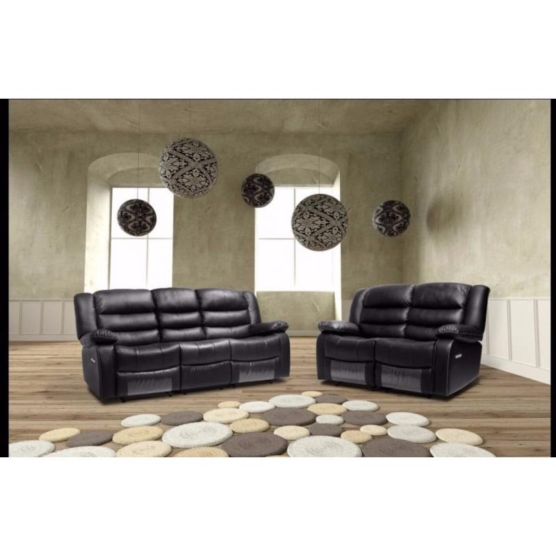 ROMA RECLINER SOFA BLACK/BROWN/RED/WHITE