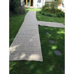 Rustic Burlap Hessian Aisle Runner Wedding Country Neutral Church Mat Floor Cover