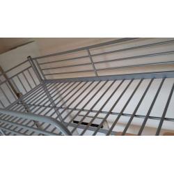 Metal high sleeper single bed