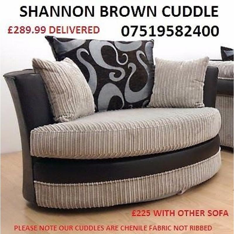 Corner settee or 3+2 couch, Fabric sofa or Corner sofas, All guaranteed! Comes with FREE POUFFE!