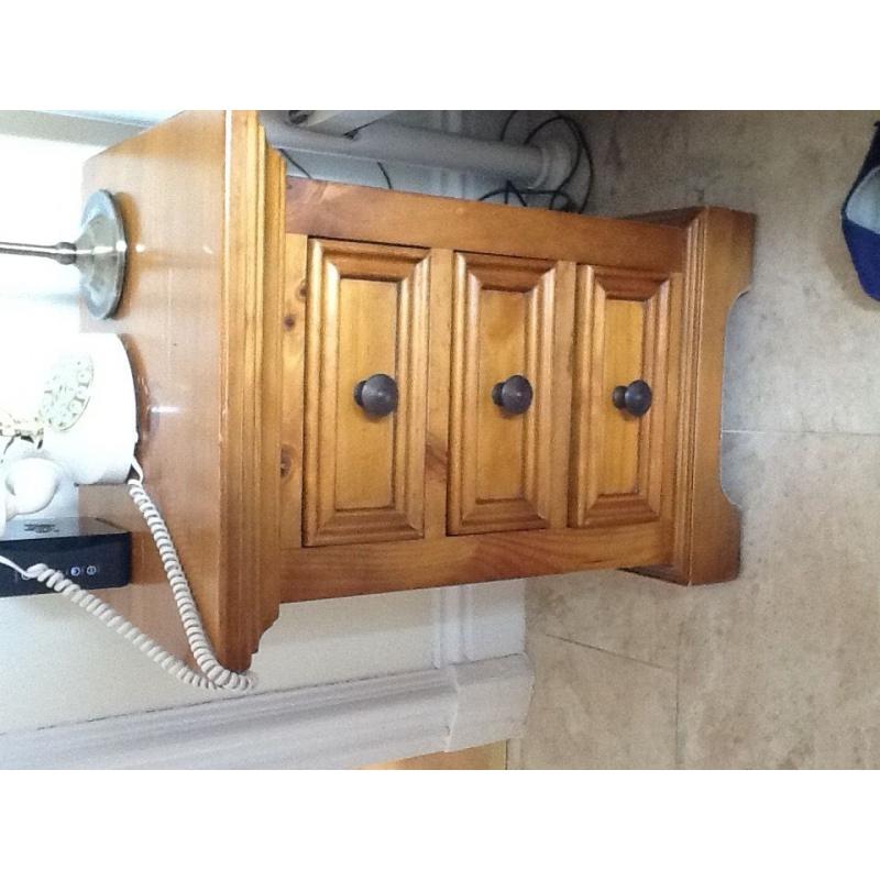 Solid wood hand made bedroom furniture large wardrobe,chest of drawers, and 2 bedside cabinets