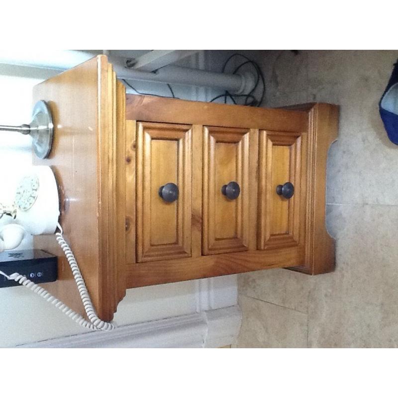 Solid wood hand made bedroom furniture large wardrobe,chest of drawers, and 2 bedside cabinets